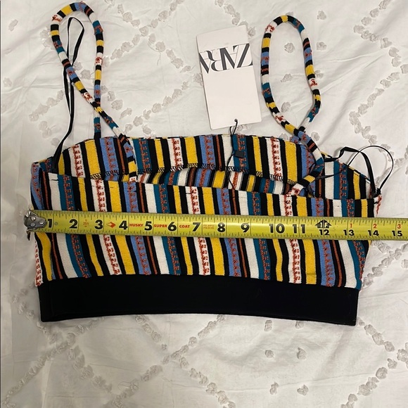 Zara Multicolor Striped Top and Shorts Set two piece nwt small - Picture 7 of 10